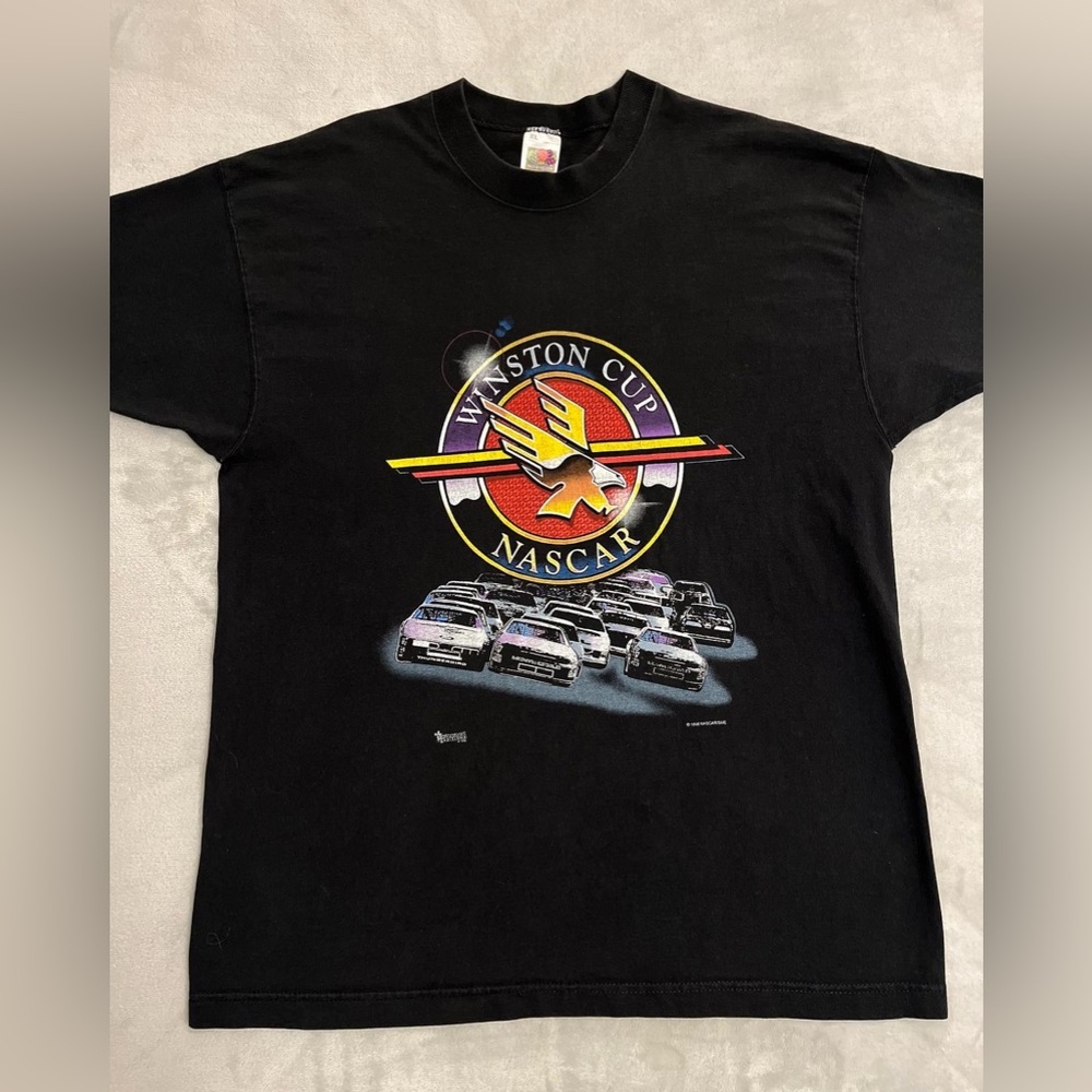 NASCAR WINSTON CUP 1996 The Tour Front & Back Print T-Shirt great condition